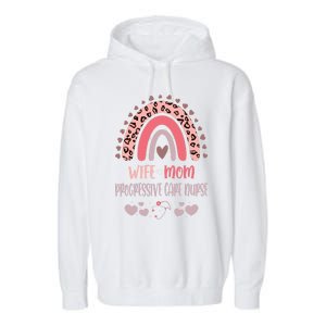 Wife Mom Progressive Care Nurse Strong As A Mother Nurse Mom Gift Garment-Dyed Fleece Hoodie