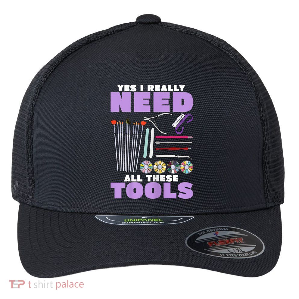 Womens Manicurist Pedicurist For Nail Artists Funny Tools Flexfit Unipanel Trucker Cap