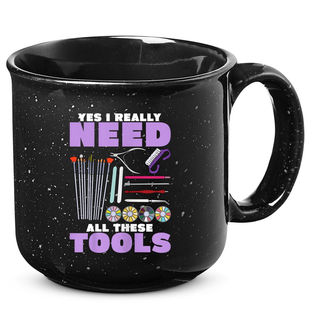 Womens Manicurist Pedicurist For Nail Artists Funny Tools 15oz Campfire Ceramic Mug