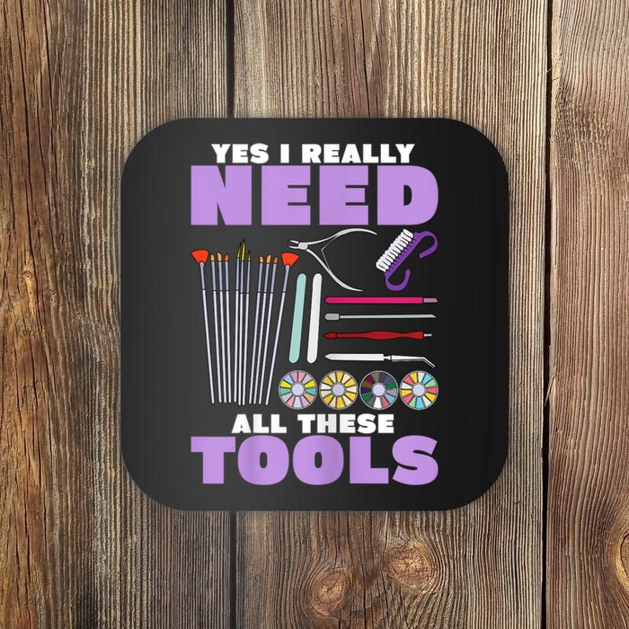 Womens Manicurist Pedicurist For Nail Artists Funny Tools Coaster