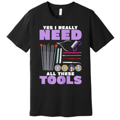 Womens Manicurist Pedicurist For Nail Artists Funny Tools Premium T-Shirt