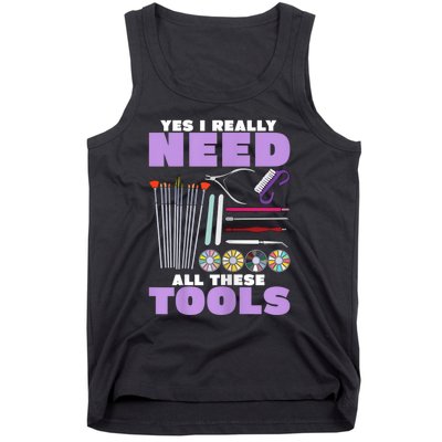 Womens Manicurist Pedicurist For Nail Artists Funny Tools Tank Top