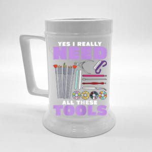 Womens Manicurist Pedicurist For Nail Artists Funny Tools Beer Stein