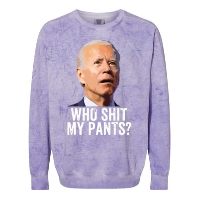 Who My Pants Anti Joe Biden Funny Conservative Colorblast Crewneck Sweatshirt