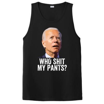 Who My Pants Anti Joe Biden Funny Conservative PosiCharge Competitor Tank