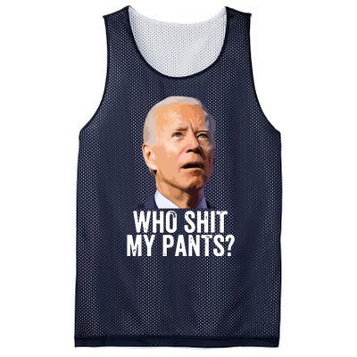 Who My Pants Anti Joe Biden Funny Conservative Mesh Reversible Basketball Jersey Tank