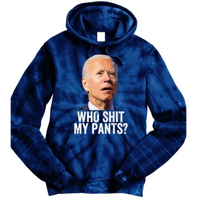 Who My Pants Anti Joe Biden Funny Conservative Tie Dye Hoodie