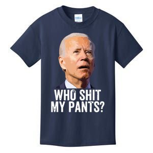 Who My Pants Anti Joe Biden Funny Conservative Kids T-Shirt