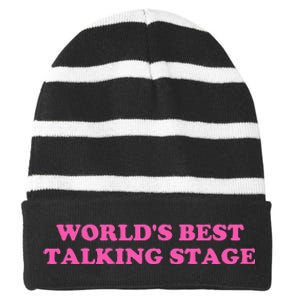 Woodworking Minus Patience Equals Firewood Wood Carpenter Striped Beanie with Solid Band