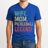 Wife Mom Pickleball Legend Cute Gift V-Neck T-Shirt