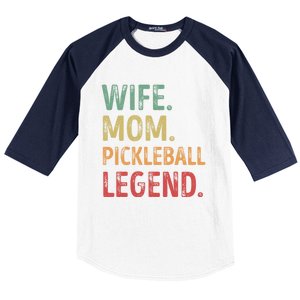 Wife Mom Pickleball Legend Cute Gift Baseball Sleeve Shirt