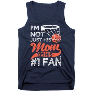 Womens Mother Player Mother's Day Basketball Mom Number One Fan Tank Top