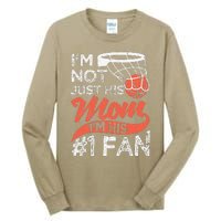 Womens Mother Player Mother's Day Basketball Mom Number One Fan Tall Long Sleeve T-Shirt