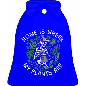 Where My Plants Are Funny Gift Ceramic Bell Ornament