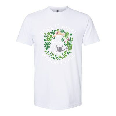 Where My Plants Are Funny Gift Softstyle® CVC T-Shirt