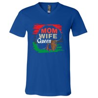 Wife Mom Queen African Cool Gift V-Neck T-Shirt