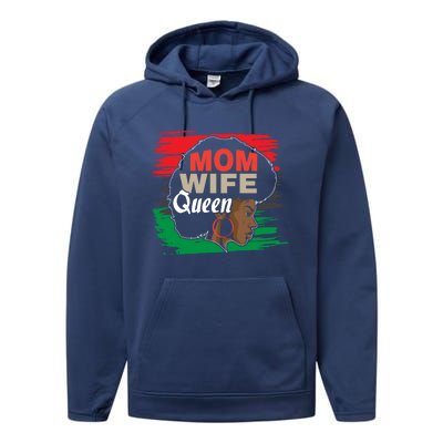 Wife Mom Queen African Cool Gift Performance Fleece Hoodie