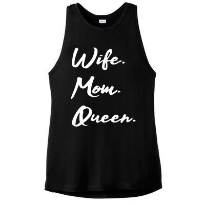 Wife Mom Queen Gift Ladies PosiCharge Tri-Blend Wicking Tank