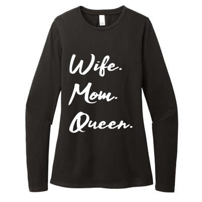 Wife Mom Queen Gift Womens CVC Long Sleeve Shirt