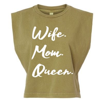 Wife Mom Queen Gift Garment-Dyed Women's Muscle Tee