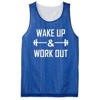 Workout Motivational Quote Wake Up And Work Out Motivation Gift Mesh Reversible Basketball Jersey Tank