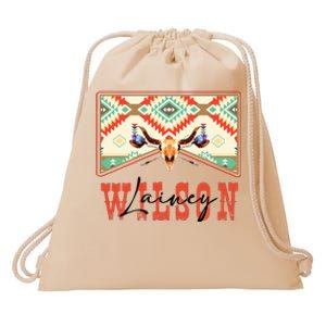 Watermelon Moonshine Retro Country Music Drawstring Bag