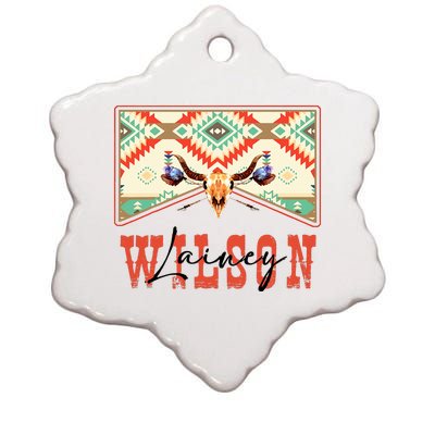 Watermelon Moonshine Retro Country Music Ceramic Star Ornament