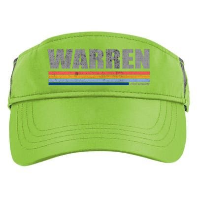 Warren Michigan Retro Style 1980's Logo Adult Drive Performance Visor