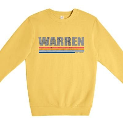 Warren Michigan Retro Style 1980's Logo Premium Crewneck Sweatshirt