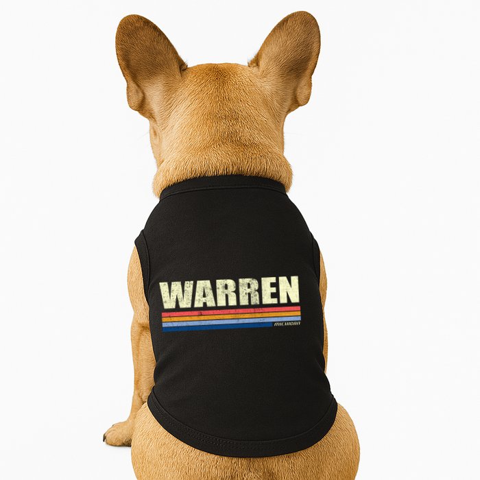 Warren Michigan Retro Style 1980's Logo Doggie Tank