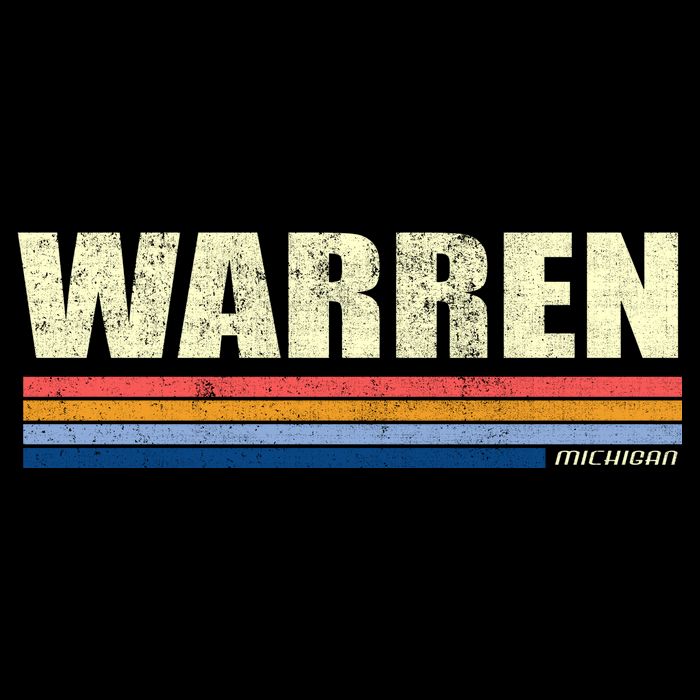 Warren Michigan Retro Style 1980's Logo Doggie Tank