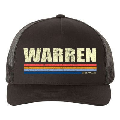 Warren Michigan Retro Style 1980's Logo Yupoong Adult 5-Panel Trucker Hat