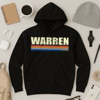 Warren Michigan Retro Style 1980's Logo Hoodie