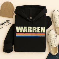Warren Michigan Retro Style 1980's Logo Hoodie