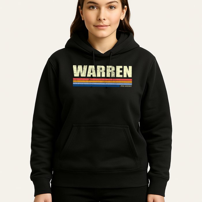 Warren Michigan Retro Style 1980's Logo Hoodie