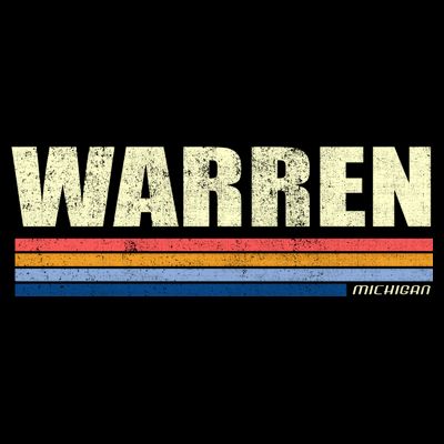 Warren Michigan Retro Style 1980's Logo T-Shirt