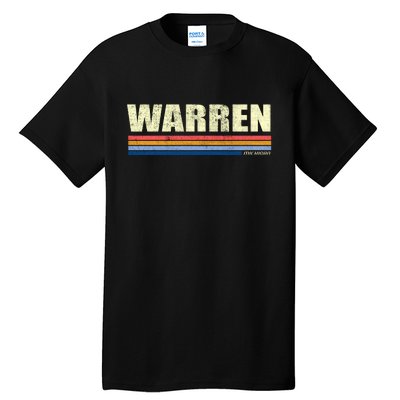 Warren Michigan Retro Style 1980's Logo Tall T-Shirt