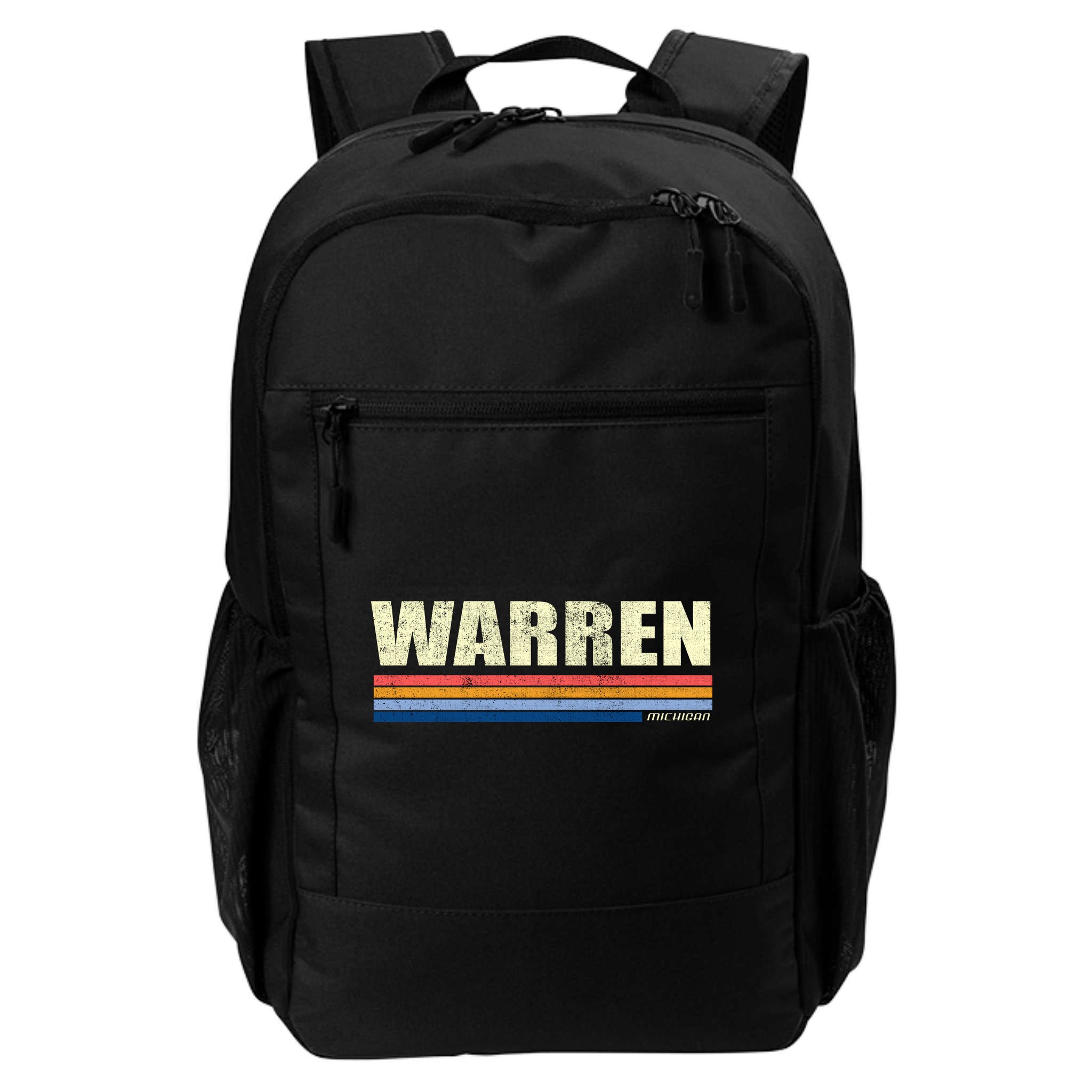 Warren Michigan Retro Style 1980's Logo Backpack