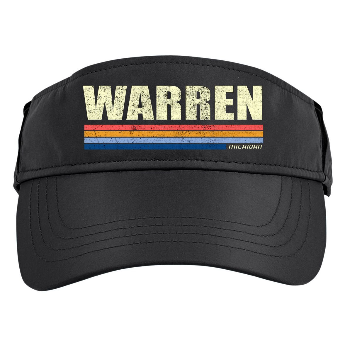 Warren Michigan Retro Style 1980's Logo Adult Drive Performance Visor