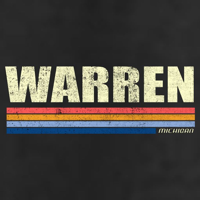 Warren Michigan Retro Style 1980's Logo Adult Drive Performance Visor