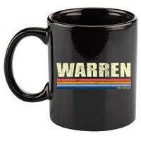 Warren Michigan Retro Style 1980's Logo 11oz C Handle Ceramic Mug