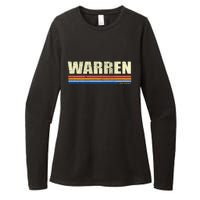 Warren Michigan Retro Style 1980's Logo Womens CVC Long Sleeve Shirt