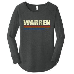 Warren Michigan Retro Style 1980's Logo Women's Perfect Tri Tunic Long Sleeve Shirt