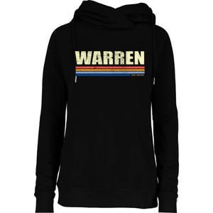 Warren Michigan Retro Style 1980's Logo Womens Funnel Neck Pullover Hood