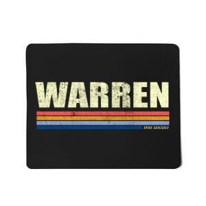 Warren Michigan Retro Style 1980's Logo Mousepad