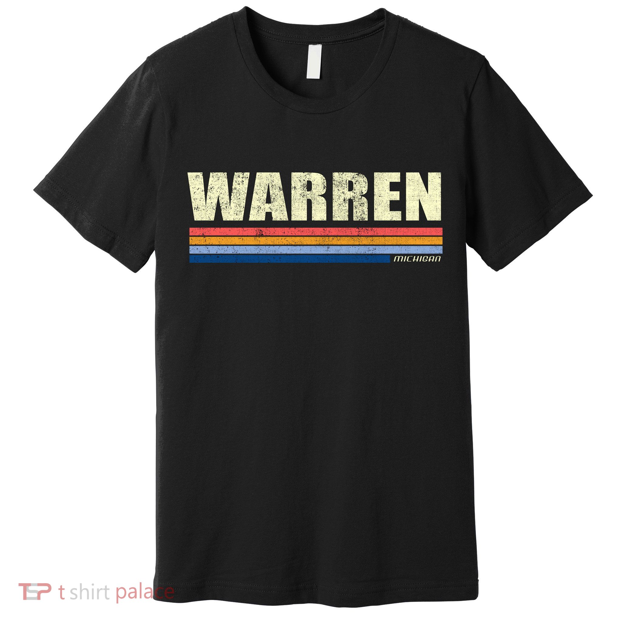 Warren Michigan Retro Style 1980's Logo Premium T-Shirt