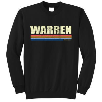 Warren Michigan Retro Style 1980's Logo Tall Sweatshirt