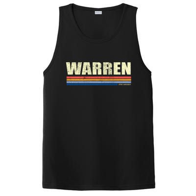 Warren Michigan Retro Style 1980's Logo PosiCharge Competitor Tank