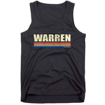 Warren Michigan Retro Style 1980's Logo Tank Top