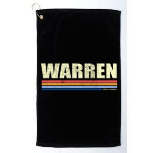 Warren Michigan Retro Style 1980's Logo Platinum Collection Golf Towel